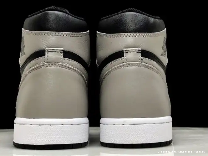 Official Maikesneakers 1 OG Jordan Air Retro Shadow Black High 555088-013 Grey 0618